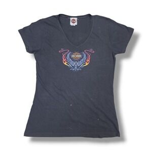 Harley Davidson Cherohala Skyway Tellico Plains, TN Black T-Shirt Women's S